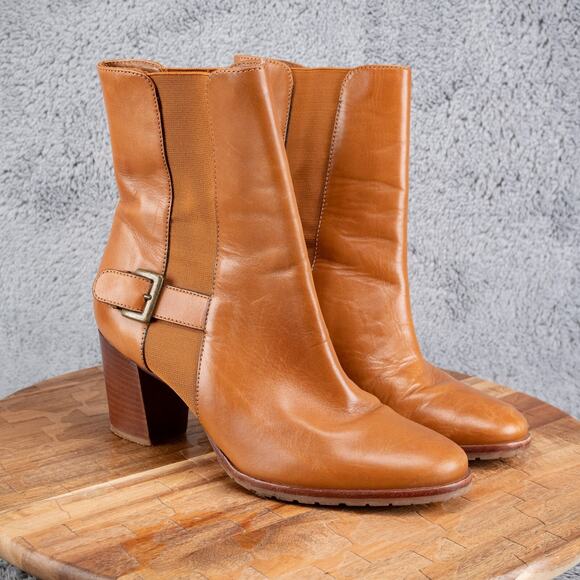 Cole Haan Shoes - Cole Haan Callan Short Boot Saddle Tan D25457 Sz 7 B $275 Made in Brazil